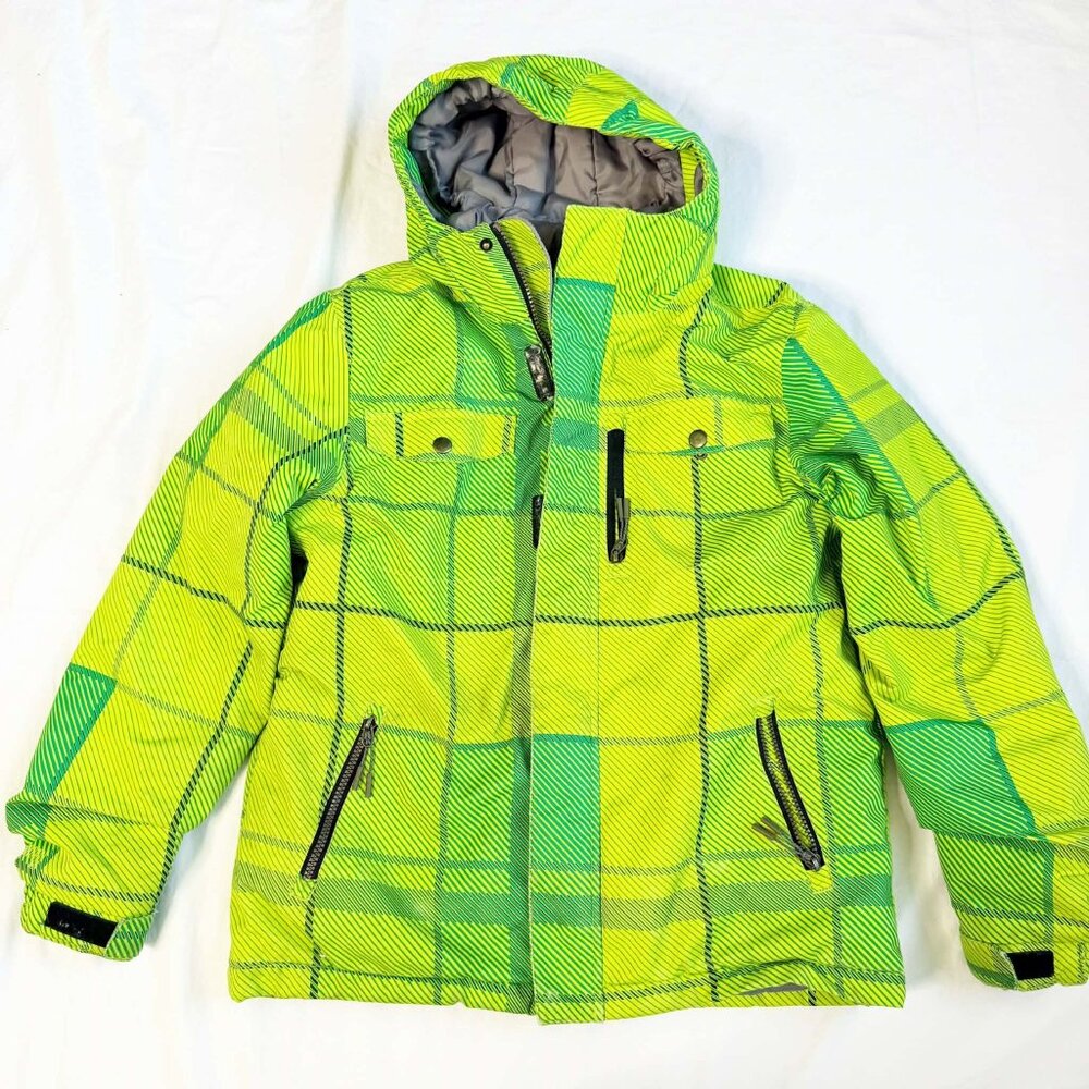 Firefly Ryan Boys Lime Green Snowboard Ski Waterproof Jacket Grow Tech Size L